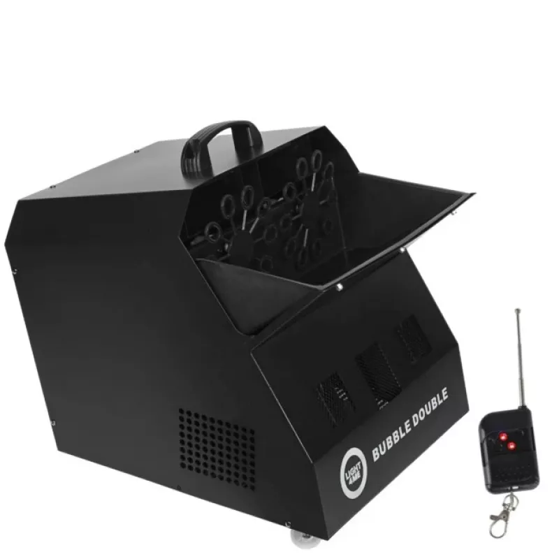 LIGHT4ME BUBBLE DOUBLE - Máquina de bolhas de sabão 300W, comando sem fios