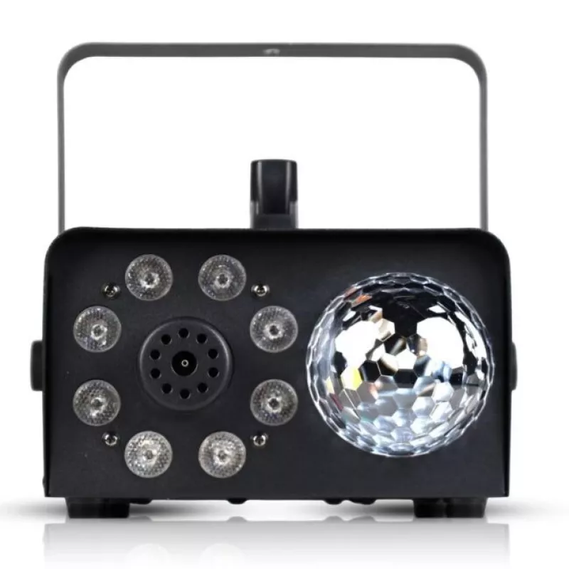 LIGHT4ME FOG 600W LED BALL - Máquina de fumo, efeito de iluminação de fumo/bola de discoteca, comando sem fios