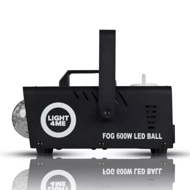 LIGHT4ME FOG 600W LED BALL - Máquina de fumo, efeito de iluminação de fumo/bola de discoteca, comando sem fios