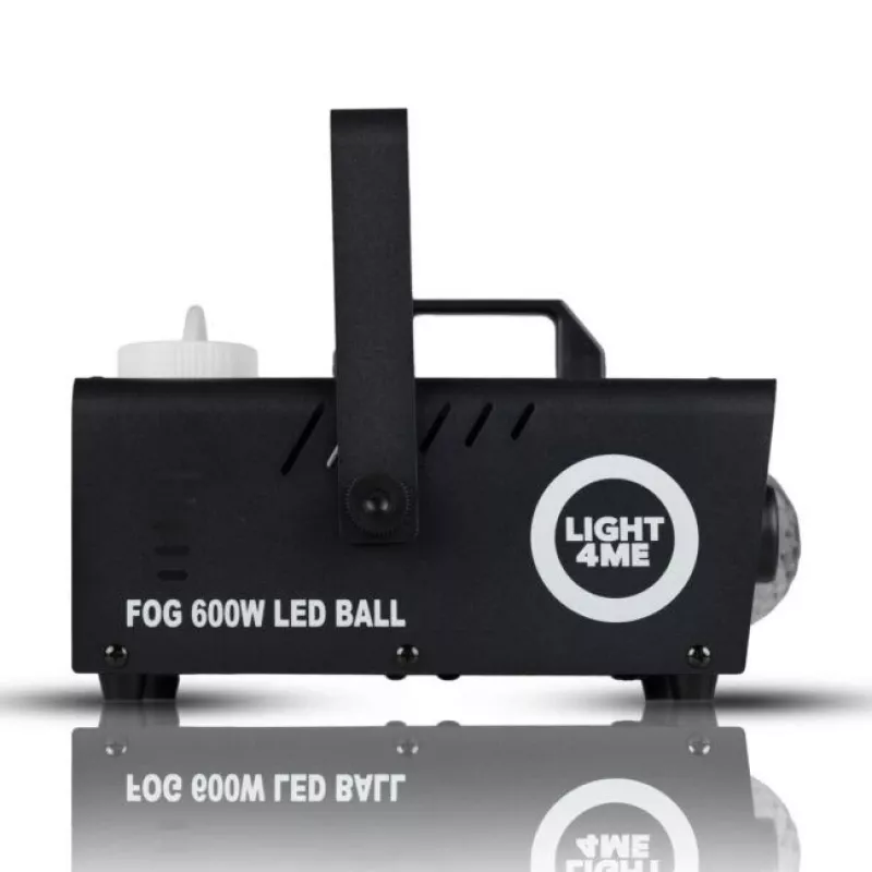 LIGHT4ME FOG 600W LED BALL - Máquina de fumo, efeito de iluminação de fumo/bola de discoteca, comando sem fios
