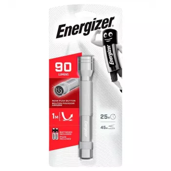 Lanterna de metal LED 90 lúmenes prateada