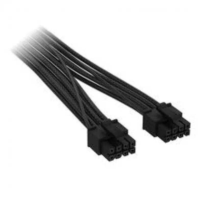 Cabo Corsair Premium-Sleeved 2x 8-Pin para 12V-2x6, para fonte de alimentação Type-5 – preto