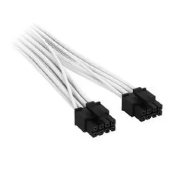 Cabo Corsair Premium-Sleeved 2x 8-Pin para 12V-2x6, para fonte de alimentação Type-5 – branco