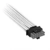 Cabo Corsair Premium-Sleeved 2x 8-Pin para 12V-2x6, para fonte de alimentação Type-5 – branco