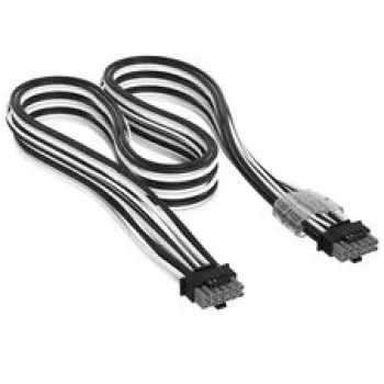 Cabo Corsair Premium-Sleeved 12V-2x6 para 12V-2x6, Universal - preto/branco