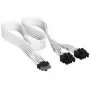 Cabo Corsair Premium-Sleeved 12V-2x6 para 2x 6+2-Pin PCIe, Universal - branco