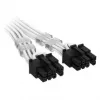 Cabo Corsair Premium-Sleeved 12V-2x6 para 2x 6+2-Pin PCIe, Universal - branco