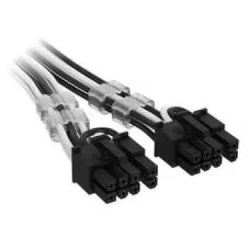 Cabo Corsair Premium-Sleeved 12V-2x6 para 2x 6+2-Pin PCIe, Universal – preto/branco