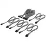 Kit de cabos DC Corsair Premium-Sleeved, para fonte de alimentação Type-5 – preto/branco