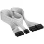 Cabo Corsair Premium-Sleeved 24-Pin ATX, Gen 5, para fonte de alimentação Type-5 – branco