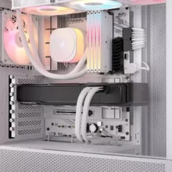 Cabo Corsair Premium-Sleeved 24-Pin ATX, Gen 5, para fonte de alimentação Type-5 – branco