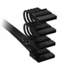 Cabo de alimentação SATA 4x Corsair Premium-Sleeved, para fonte de alimentação Type-5 – preto