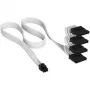 Cabo de alimentação SATA 4x Corsair Premium-Sleeved, para fonte de alimentação Type-5 – branco
