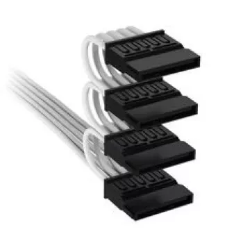 Cabo de alimentação SATA 4x Corsair Premium-Sleeved, para fonte de alimentação Type-5 – branco