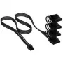 Cabo Molex 4-Pin 4x Corsair Premium-Sleeved, para fonte de alimentação Type-5 – preto