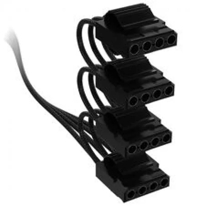 Cabo Molex 4-Pin 4x Corsair Premium-Sleeved, para fonte de alimentação Type-5 – preto