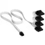 Cabo Molex 4-Pin 4x Corsair Premium-Sleeved, para fonte de alimentação Type-5 – branco