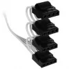 Cabo Molex 4-Pin 4x Corsair Premium-Sleeved, para fonte de alimentação Type-5 – branco