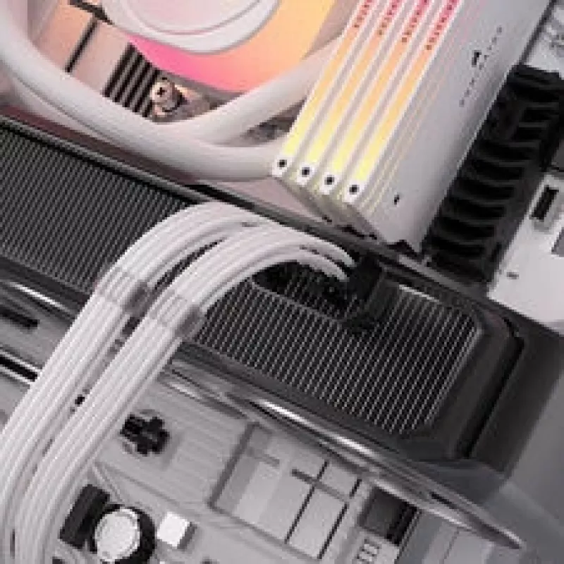 Conjunto de cabos Corsair, Type 4, DC Cable Starter Kit, individualmente sleeved – branco