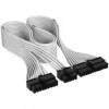 Conjunto de cabos Corsair, Type 4, DC Cable Starter Kit, individualmente sleeved – branco