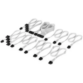 Conjunto de cabos Corsair, Type 4, DC Cable Pro Kit, individualmente sleeved – branco