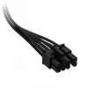 Cabo Corsair, Type 4, conector de alimentação PCIe, 8 pinos (6+2), 650 mm, individualmente sleeved – preto