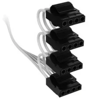 Cabo Corsair, Type 4, conectores de alimentação PATA, 450 mm, 550 mm, 650 mm, 750 mm, individualmente revestido – branco