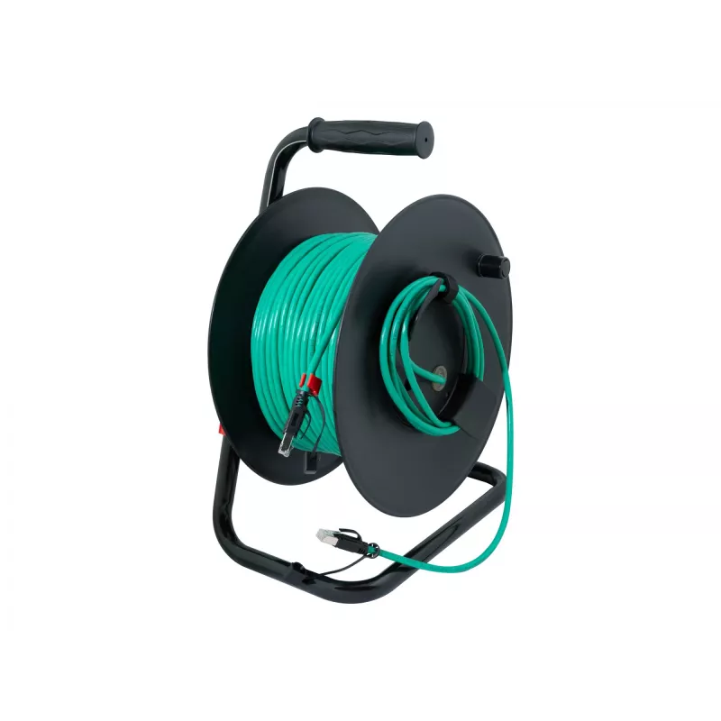 Tambor de cabo de rede Logilink verde CAT 6A S/FTP, 80 m | CQ3080S