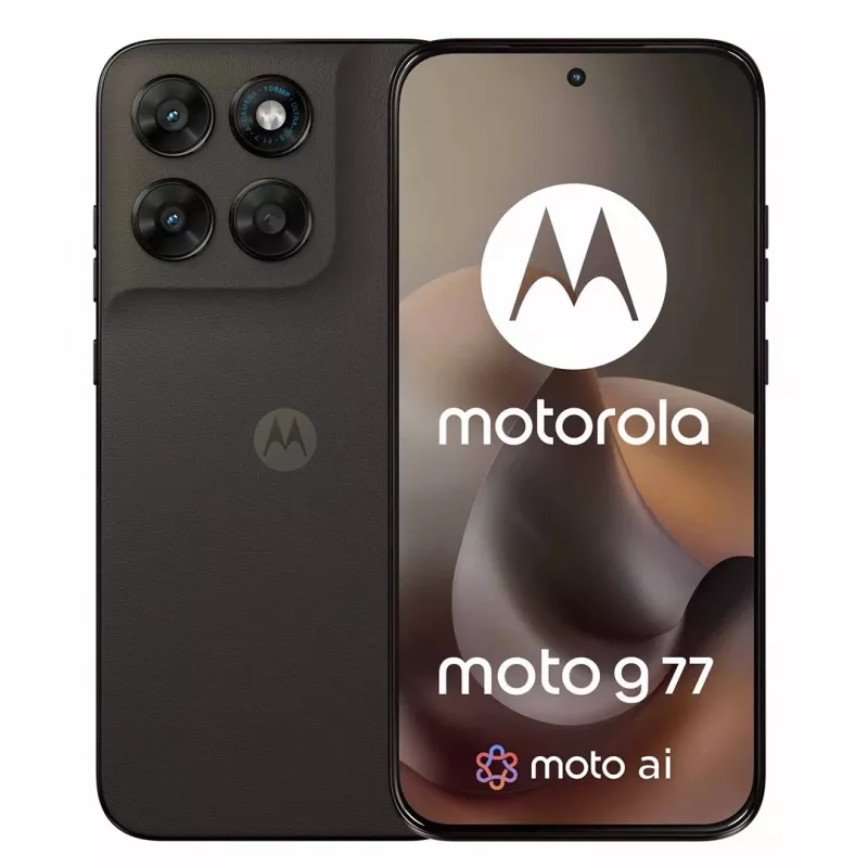 Smartphone Motorola G77 5G — 12GB RAM, 256GB, 6,78 polegadas 120Hz pOLED, Dimensity 6400, 108+8MP, NFC, IP64