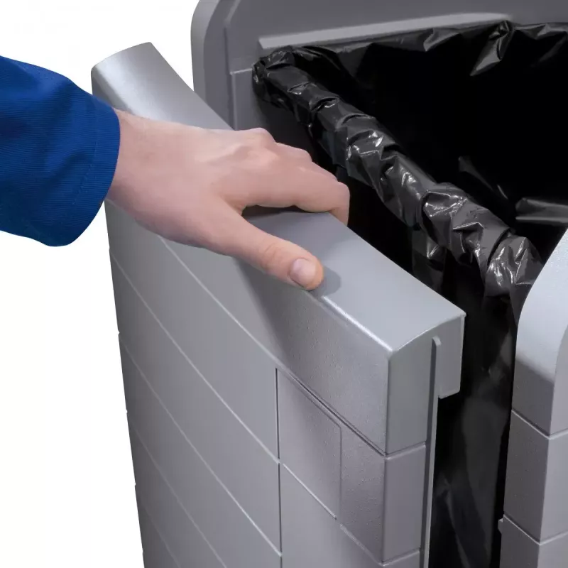 Balde do lixo Hailo ProfiLine WSB Design Plus XXXL — retangular ABS cinzento, largura 500 mm, profundidade 470 mm, altura 110 mm