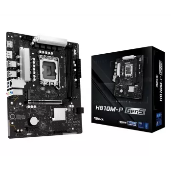 ASRock H810M-P Gen5 Motherboard, LGA 1851, Micro-ATX, DDR5