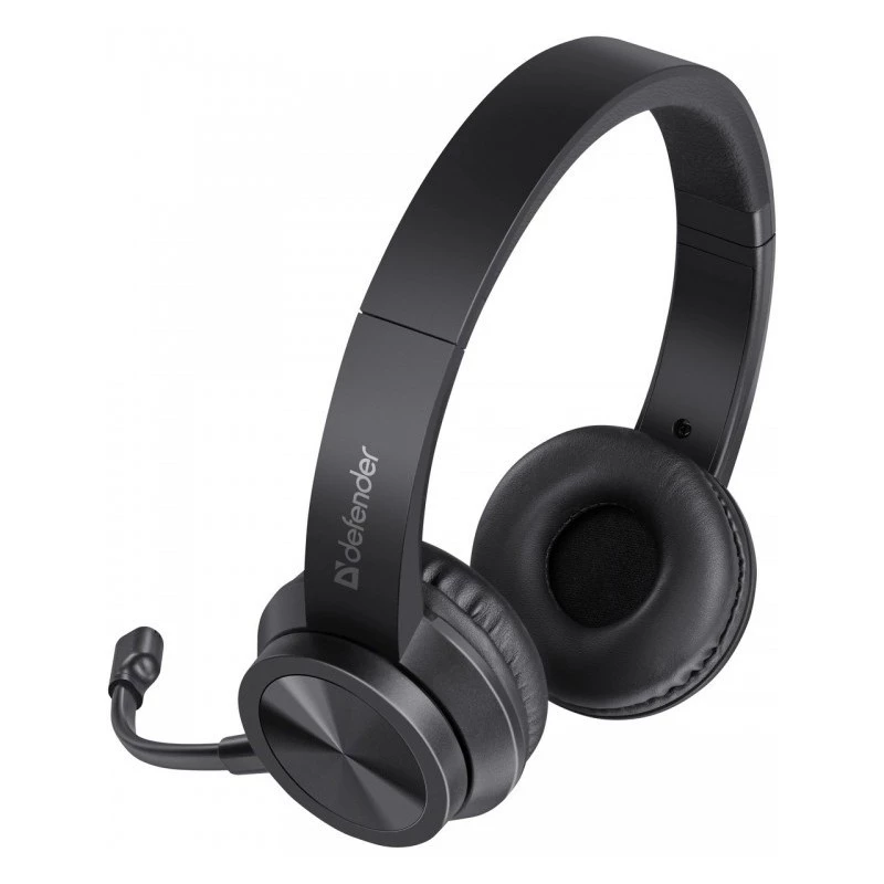 Auscultadores com fio e microfone DEFENDER tune 150 – preto, headset estéreo com fio