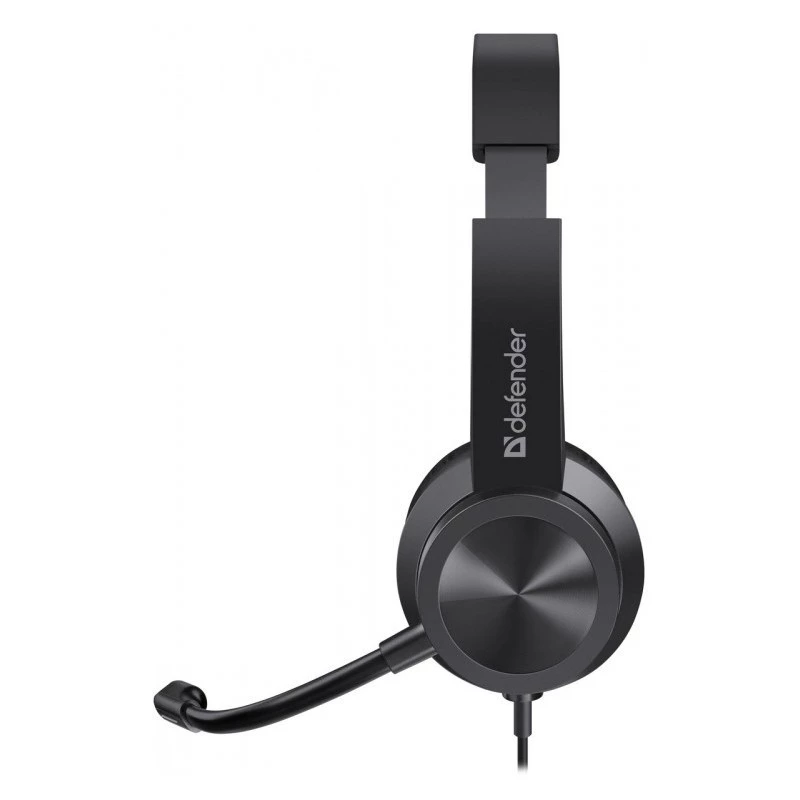 Auscultadores com fio e microfone DEFENDER tune 150 – preto, headset estéreo com fio
