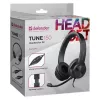 Auscultadores com fio e microfone DEFENDER tune 150 – preto, headset estéreo com fio