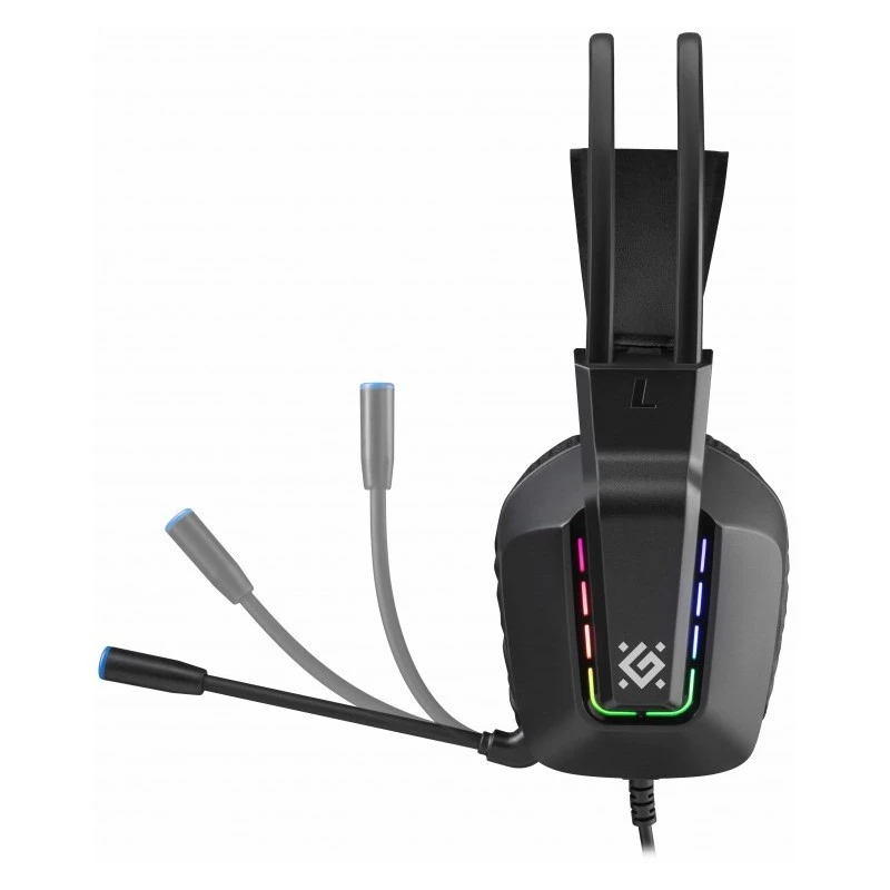Headset gaming USB com fio DEFENDER GOTHIC RGB com microfone, preto