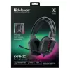 Headset gaming USB com fio DEFENDER GOTHIC RGB com microfone, preto