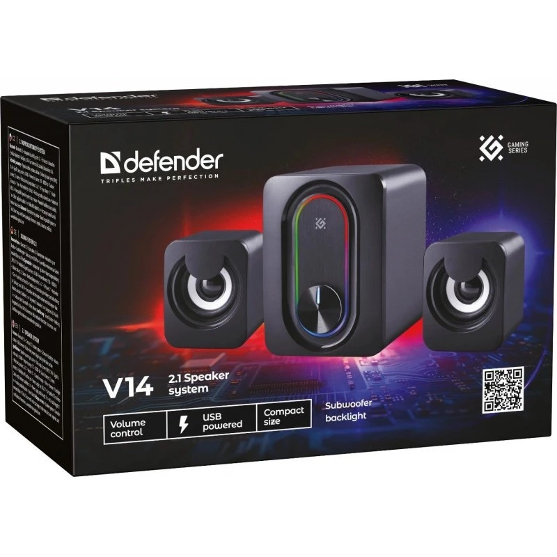 Defender V14 2.1 Colunas para PC, 11 W, USB, Bluetooth