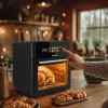 Fritadeira de ar quente GreenBlue GB950 1800W, capacidade 10 l, 8 programas, painel tátil, temporizador, preto