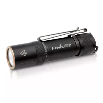 Lanterna de mão Fenix E12 V2.0 preta LED alumínio IP68 50000h