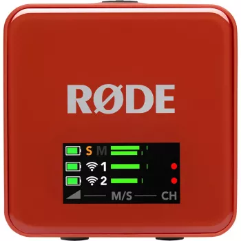 Sistema de microfone sem fios Rode Wireless Go III castanho — transmissão sem fios 2,4 GHz, kit compacto de dois canais