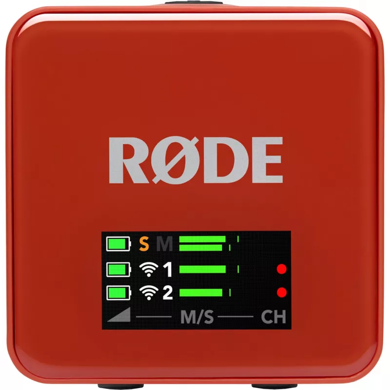 Sistema de microfone sem fios Rode Wireless Go III castanho — transmissão sem fios 2,4 GHz, kit compacto de dois canais