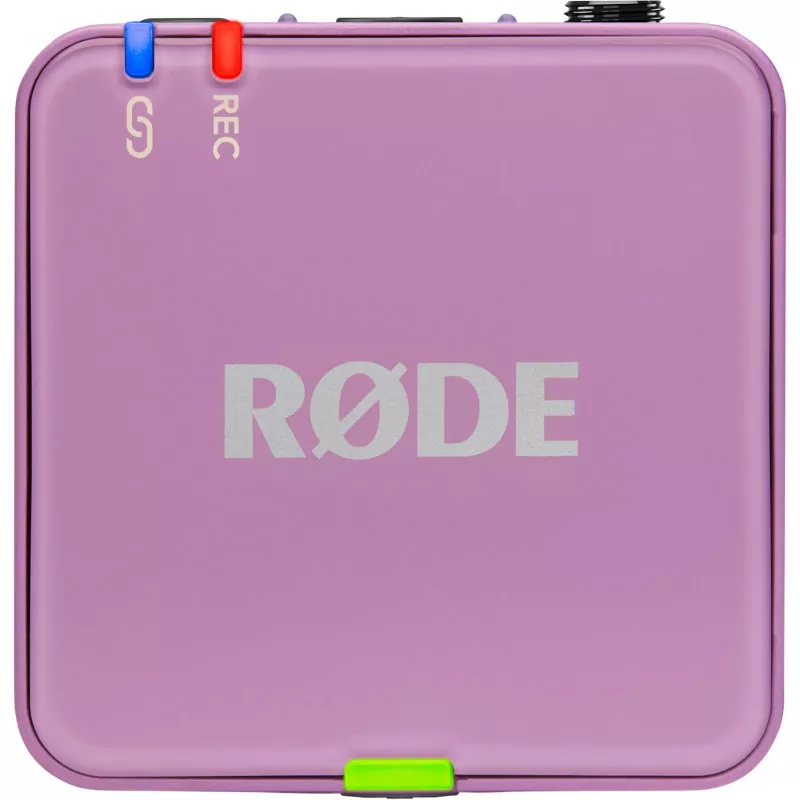 Microfone lavalier sem fios Rode Wireless Go III lilás 2,4 GHz design compacto