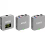 Microfone sem fios Rode Wireless GO III cinzento — design compacto, bateria integrada