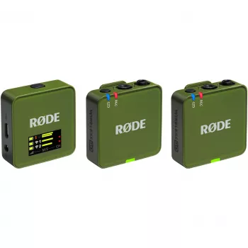 Microfone Rode Wireless Go III verde-escuro