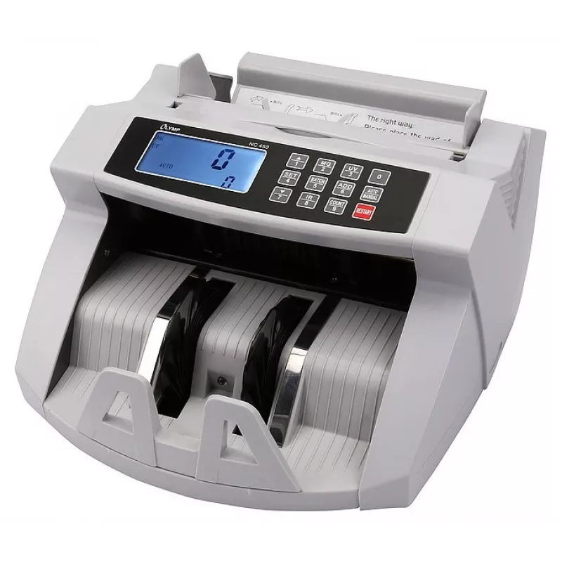 Máquina de contar notas Olympia NC 450 — 5,1 kg, LCD, 230 V, 75 W, 247×185×306 mm