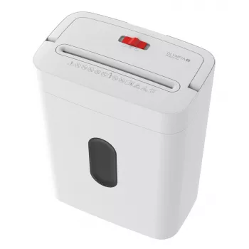 Destruidora de documentos Olympia PS 53 CC Pro — corte cruzado, cesto de 15 L, 68 dB, branco
