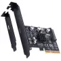 Placa de expansão GrauGear PCIe x4 USB-C 3.2 Gen2x2 G-PCI-C-20G