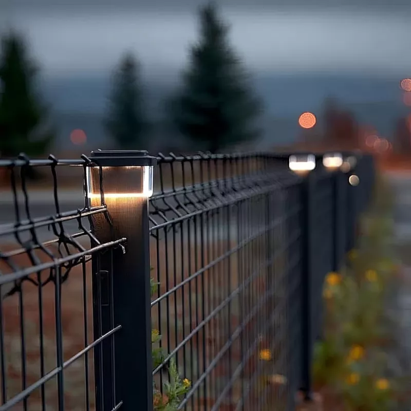 Luminária de coluna LED solar GreenBlue GB127 WW — 3200 K branco neutro, cúpula 80×80 mm, bateria NiMH