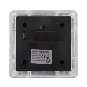 Luminária de coluna LED solar GreenBlue GB128 WW, 3200K branco neutro, cúpula, 100x100mm, preto
