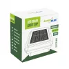 Luminária de coluna LED solar GreenBlue GB128 WW, 3200K branco neutro, cúpula, 100x100mm, preto